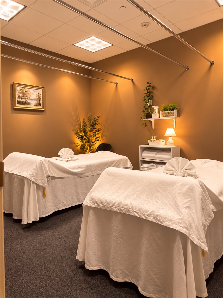 Room with two massage tables
